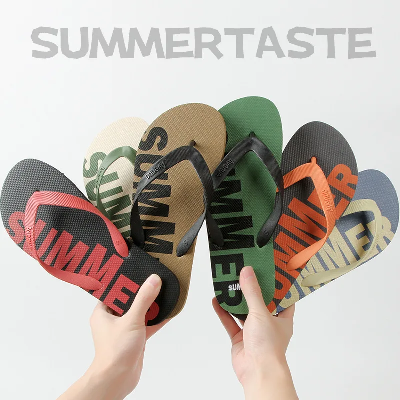 2026 New Arrival Slippers Men Summer Flip Flops Beach Sandals Anti-Slip Casual Flat Shoes Slippers Indoor House Shoes For Men image 6