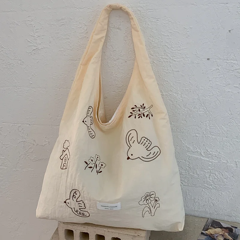Canvas Tote Bags for Woman Shoulder Bag Large Capacity Shopping Bags Underarm Bag Class Bags for Girl Designer Bag Сумка Sac