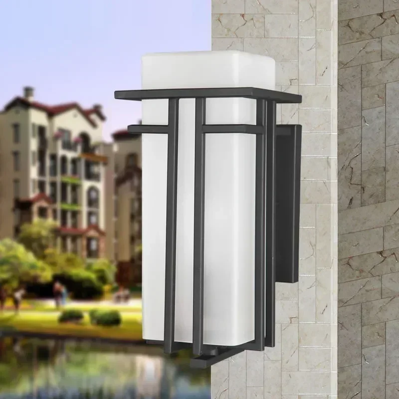 E27 Outdoor Wall Lamp 100% Quality Modern Simple European Waterproof Glass Iro Led For Entrance Garden Street Park Porch Light