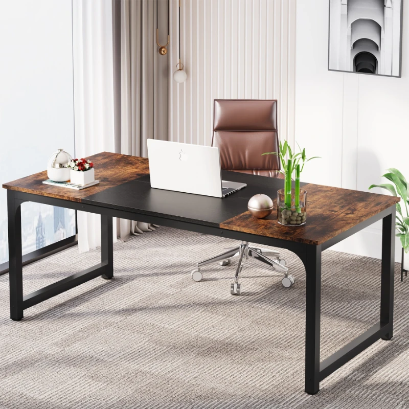 

Bedroom home desktop thickened meeting staff office 2-person rectangular integrated table simple