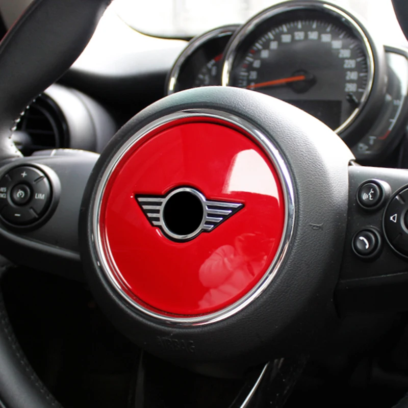 Car Steering Wheel Decorative Cover Center Modification Sticker For BMW MINI COOPER JCW F54 F55 F56 F57 F60 Interior Accessories