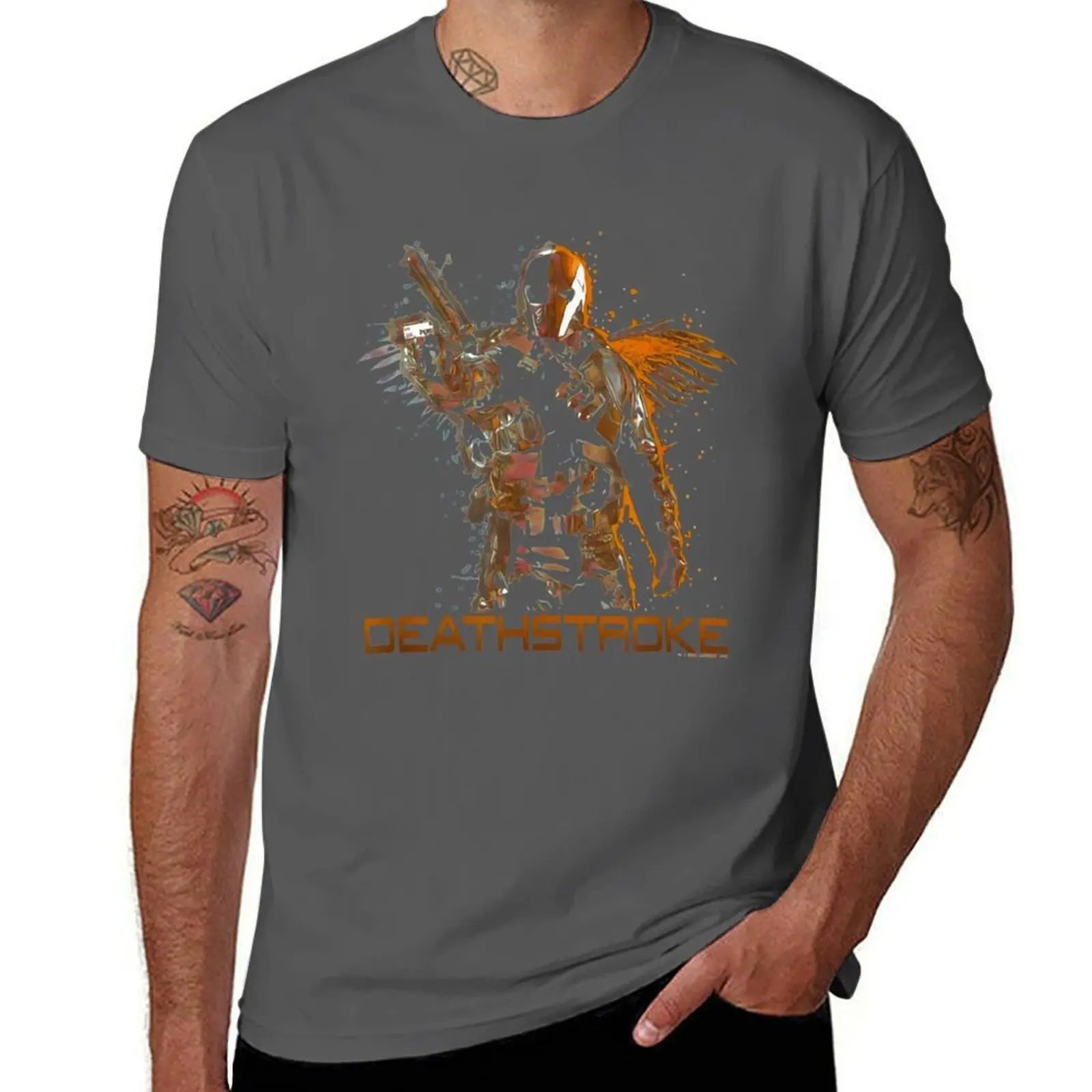 

Arrow TV Series Deathstroke T-Shirt Retro Style Print Casual Top