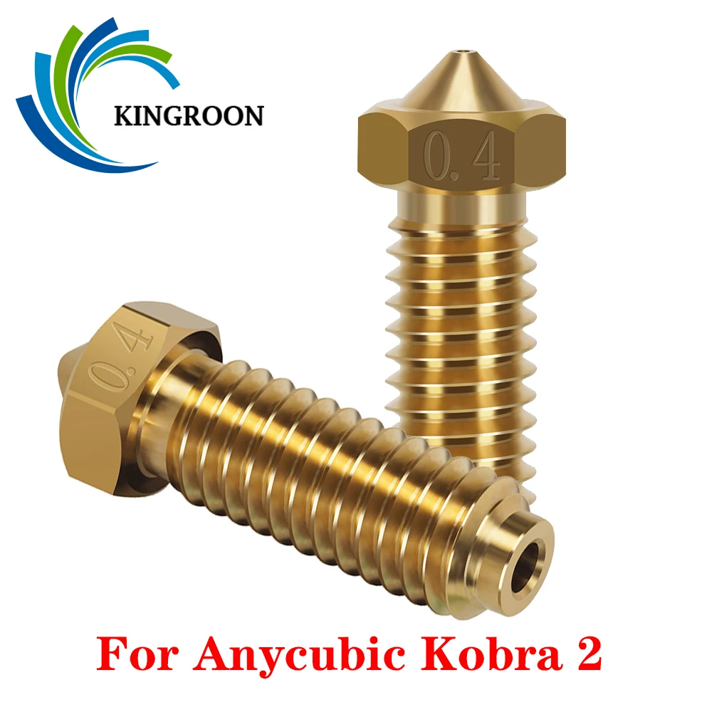 For Anycubic Kobra 2 Volcano Nozzle 0.4 0.6mm Brass Nozzles High Flow High Precision 1.75mm Filament 3D Printer Accessories E3D