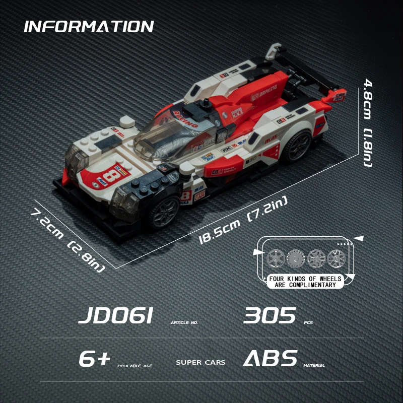 Technisches Auto Stadt-Geschwindigkeitsrennwagen Bausteine Sportwagen Garage Rennauto MOC Kreative Fahrzeug-Spielzeuge
