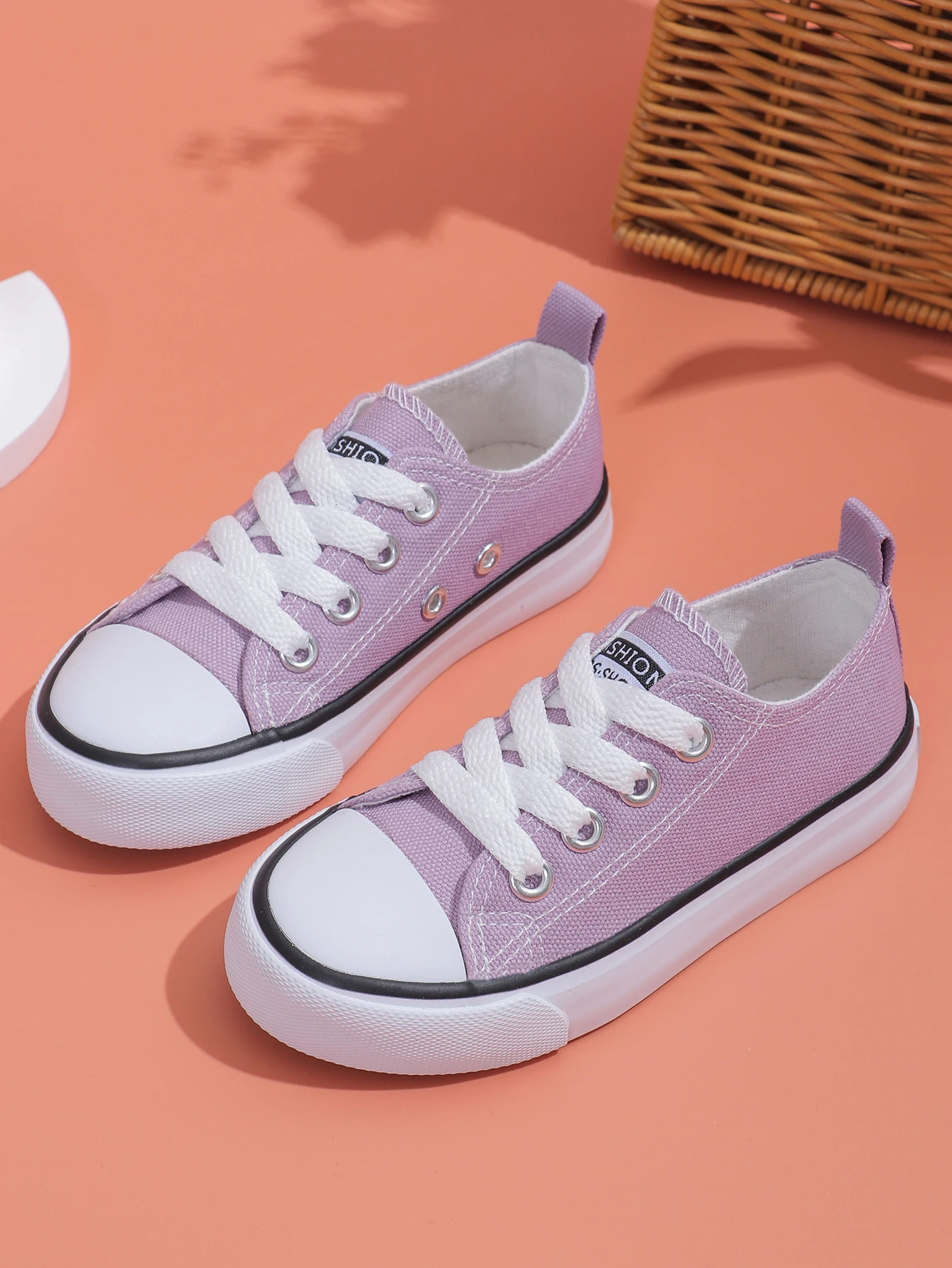 

COMFY KIDS/фиолетовые низкие парусиновые туфли для маленьких мальчиков и девочек, повседневная школьная повседневная обувь с нескользящей резиновой подошвой на шнуровке от 2 до 10 лет