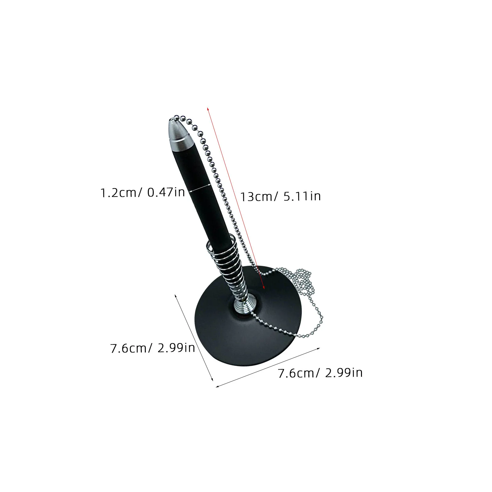 Desktop Metal Ballpoint Pens Black Ergonomic Signature Counter Service Office School Hotel Lobby Teaching Equipment Creative