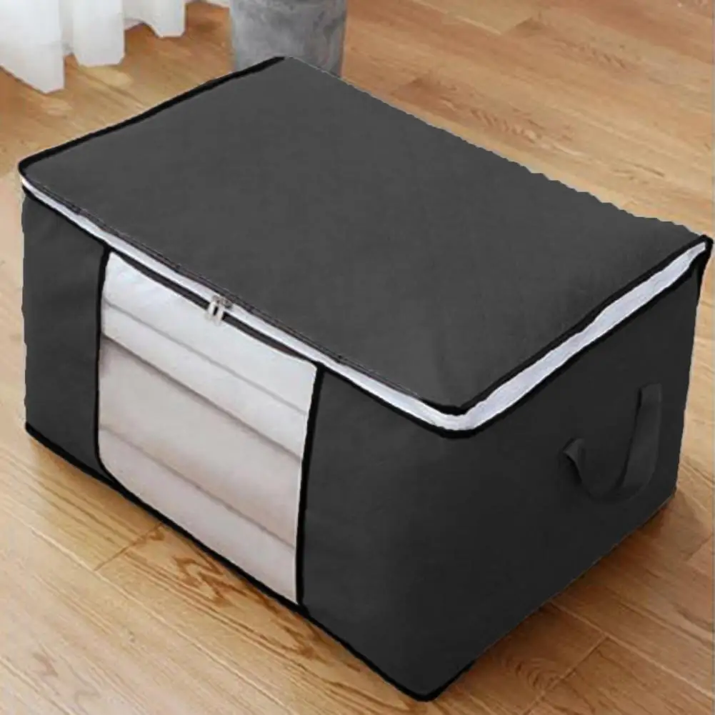 Clothes Organizer Foldable Comforter Quilt Storage Bag Non-woven Fabric Blanket Clothing Storage Box bolsas de almacenamiento