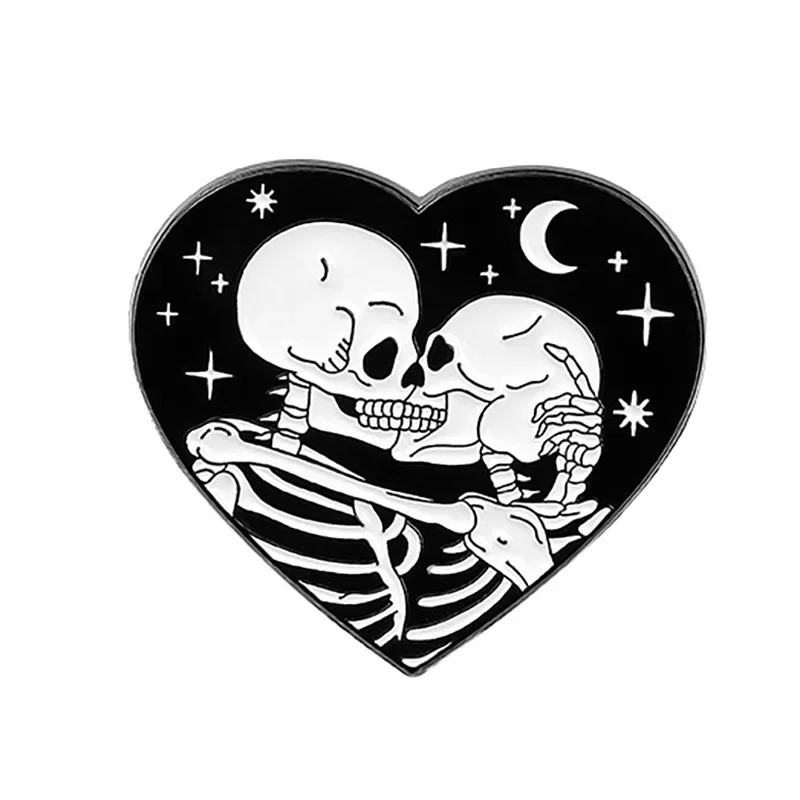 Creative Horror Skull Element Brooch Cute Halloween Funny Cat Metal Badge Pins for Backpacks Badges Metal Brooches for Clothing