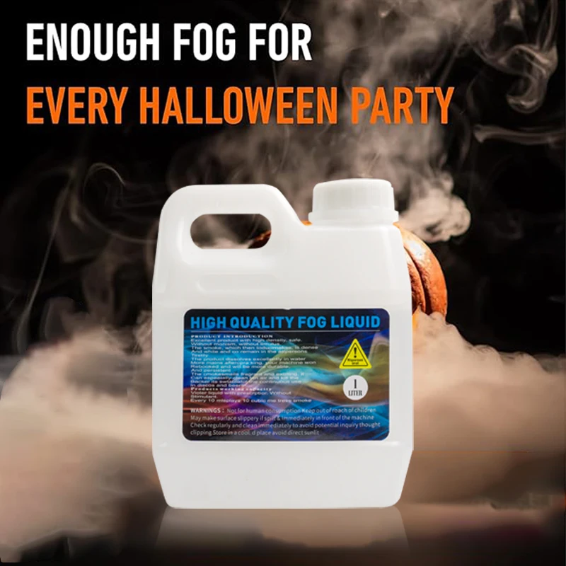 Smoke Fog Machine oil Liquid, Party Fog Juice 1L/1.5L for Water Based Foggers, Perfect for 400 Watt -1500 W Machines