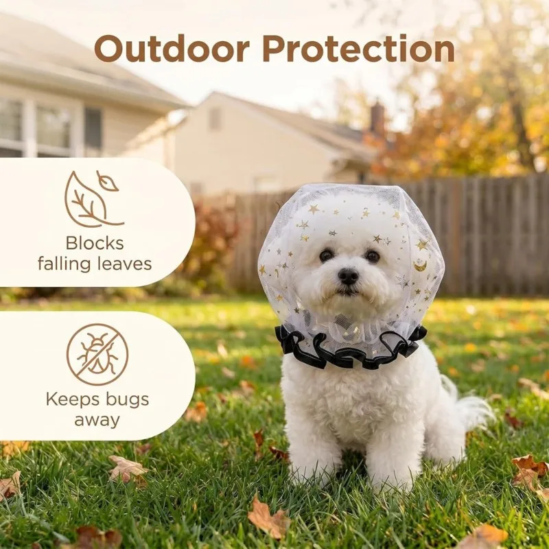 ABKP-4-Pack Breathable Mesh Dog Muzzle For Small Dogs - Anti-Bite, Anti-Barking, Anti-Eating Pet Head Cover