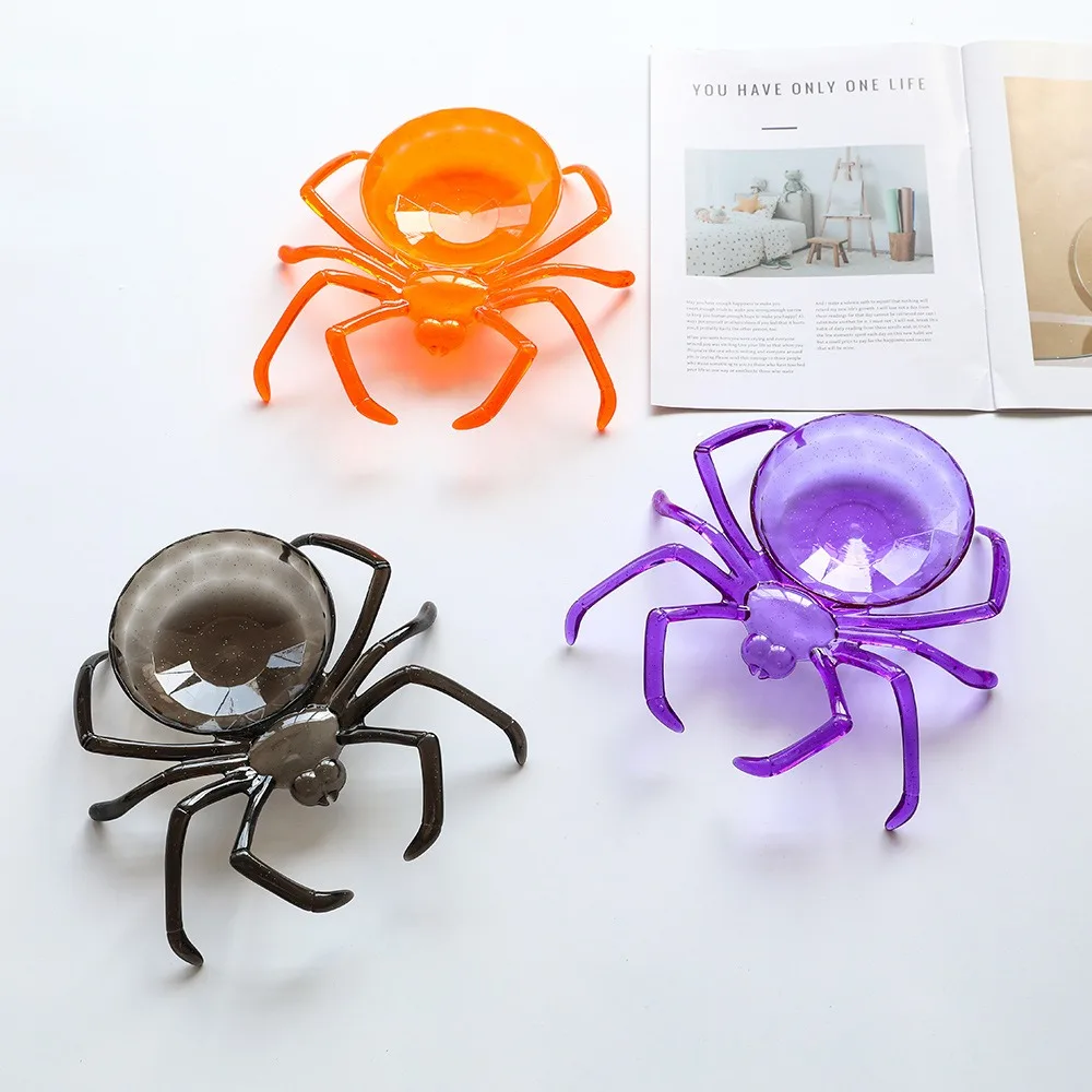 Decoration Spider Shape Halloween Candy Bowl Exquisite Plastic Snack Storage Props Standing Multifunctional Fruit Bowl Festival