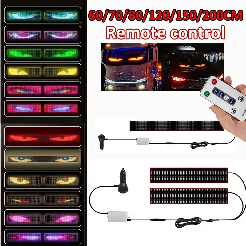 Truck Devil's Eye LED Matrix Pixel Panel Light Remote Control Car Interior Atmosphere Lights for CarAccessories Windshield Decor