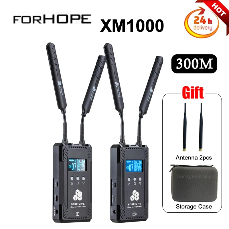 

Forhope XM1000 Wireless Video Transmission System Hdmi-Compatible HD Image Transmitter Receiver Transmission 300M Live Streaming