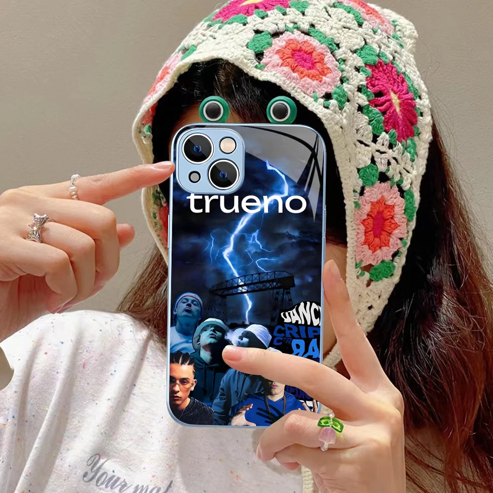 T-Trueno F-Fell Me Phone Case Tempered Glass For iphone 14 13 12 11 Pro Mini XS MAX 14Plus X XS XR Fundas