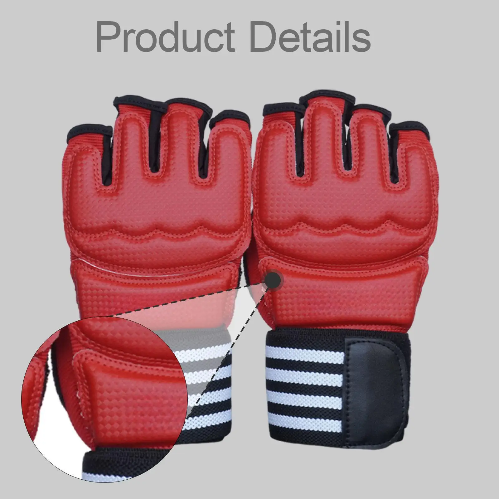 

Half Finger Boxing Training Gloves Sweat Wipe Towel PU Cotton Comfortable Gym Gloves for Men Women Exercise