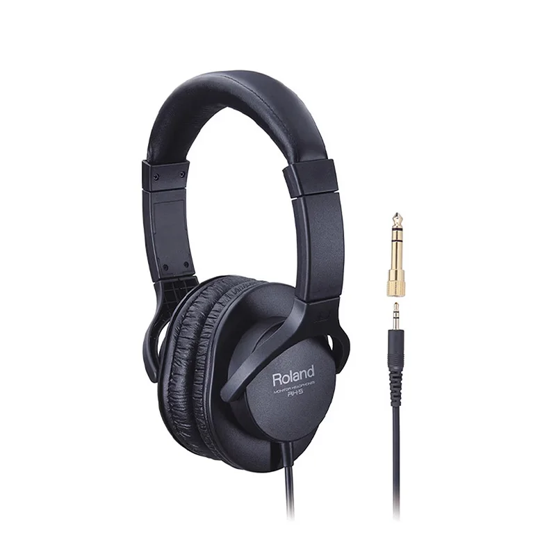 Roland RH Series Over-Ear Monitoring Headphones for Digital Piano Electronic Drum Keyboard with Adapter RH-5 Closed-Back