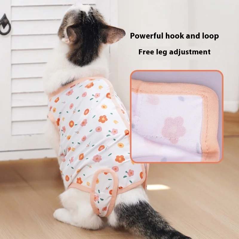

Cat Recovery Suit Lightweight Spay Neuter Surgery Vest Female Pet Bodysuit Lick Proof Breathable Post Op Wear Wound Protection