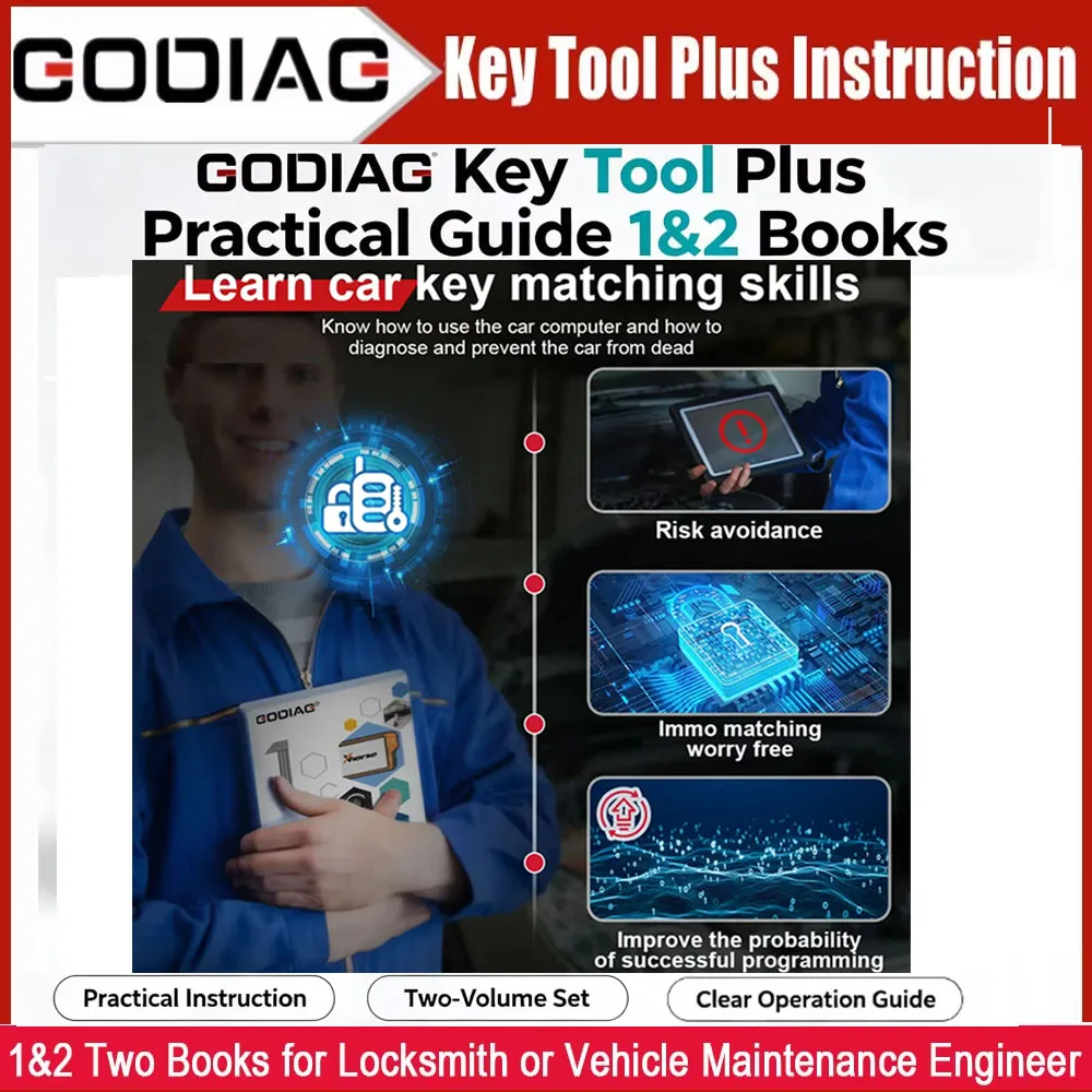 for Locksmith or Vehicle Maintenance Engineer GODIAG Key Tool Plus Practical Instruction IMMO Training Improve Key Skills