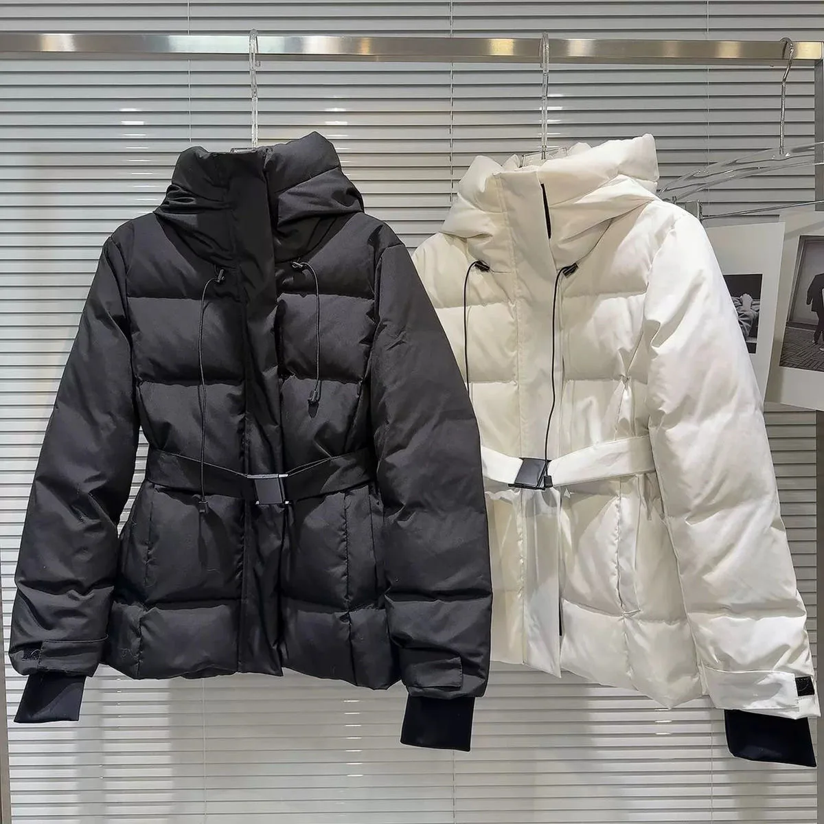 Winter 3-14 baby girls Elastic Waist Hood down cotton jacket teen kids warm overall junior Parkas Outerwear child coat clothes