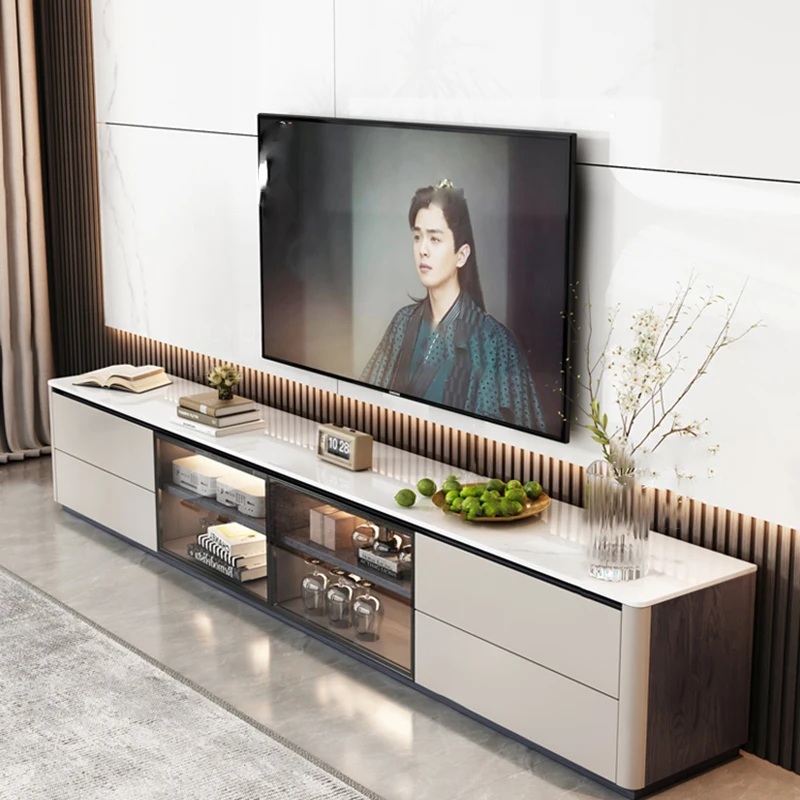 

Movies Drawers Tv Table Monitor Living Room Center Hallway Storage Tv Table Universal Glass Muebles Para Tv Trendy Furniture