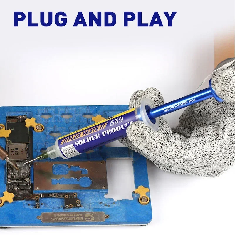 ช่างท่ออลูมิเนียมลูกสูบ P08 Solder Paste Flux Booster คู่มือเข็มฉีดยา Plunger Dispenser ขับเคลื่อนเครื่องมือซ่อมโทรศัพท์