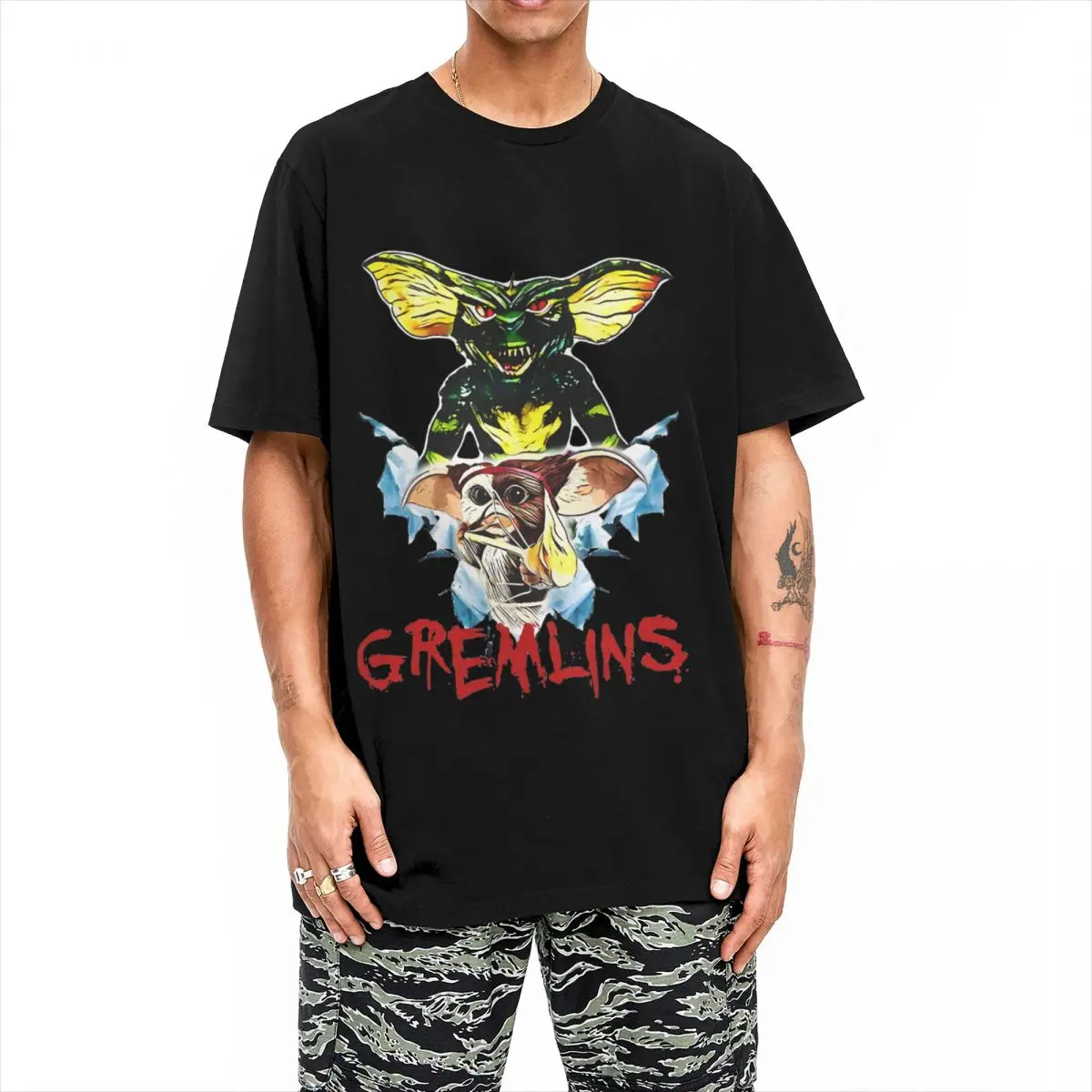 

Gizmo Gremlins T-Shirt Summer Streetwear T Shirts Cotton Harajuku Tee Shirt For Men Short Sleeve Design Top Tees