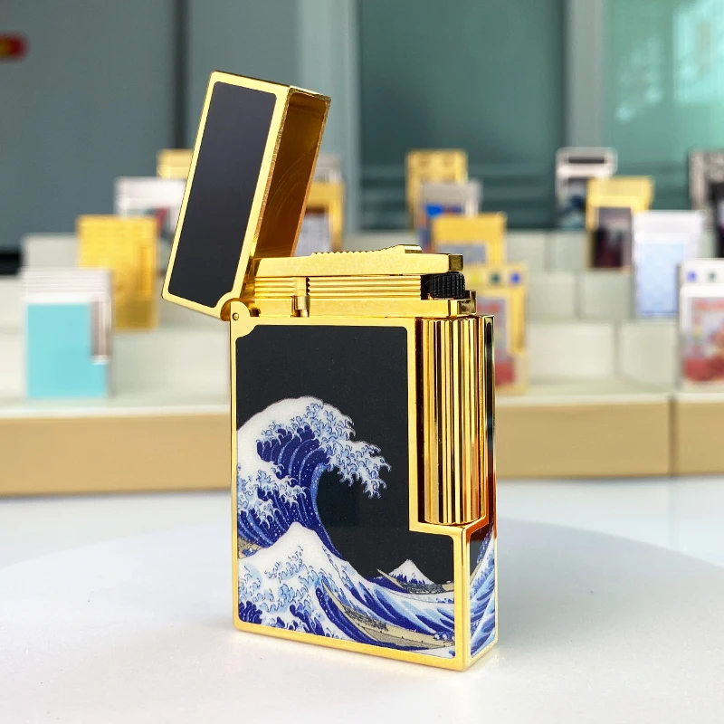 New Commemorative Edition Luxury Butane Lighter Single and Double Flame Flat Tone Natural Paint Smoker L2 Series 19016