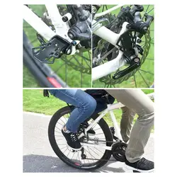 Bike Foot Rest 2 Pcs Folding Rear Bicycle Footrest Pedals Wear-resistant Ebike Pegs For Folding Mountain Bike Passenger Comfort