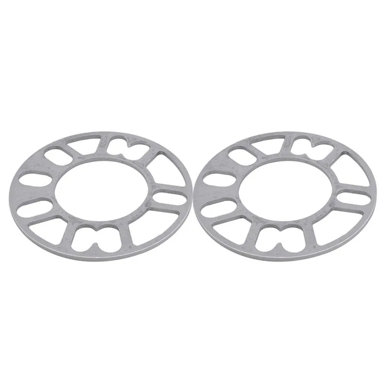 2Pcs 3mm 5mm 8mm 10mm Universal Aluminum Alloy Car Wheel Tire Spacers Shims Set Universal Adapter Hub Track Shims Plate