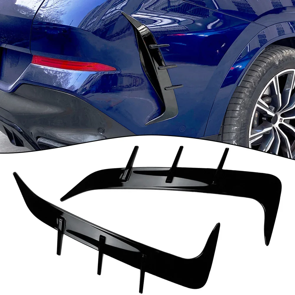 

For BMW X6 G06 2019-2023 Rear Bumper Splitter Spoiler Canard Air Vent Cover Trim Molding Sticker Auto Accessories