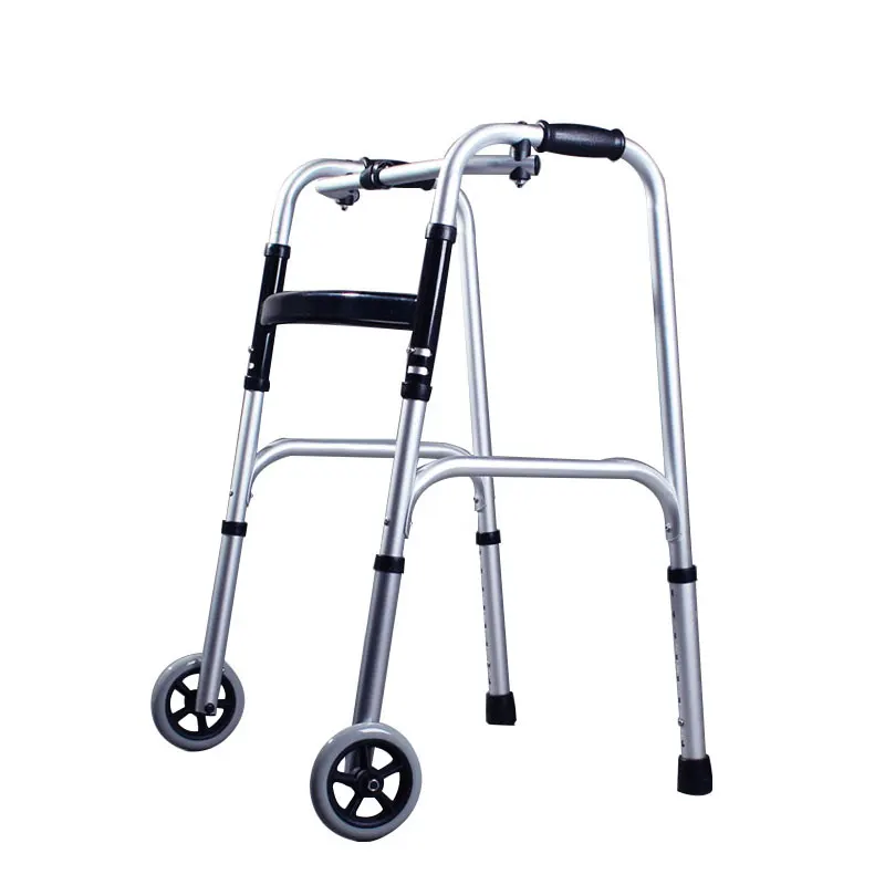 Folding Metal Mobility Frame Adjustable Walker Fixer For Elderly And Disabled Assistance