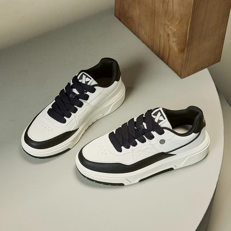 Xtep Skateboarding Shoes For Men 2024 Autumn Fashion Comfortable Support Increase Wear-Resistant Stability Sneakers 876319310014