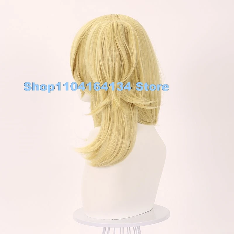 Zenless Zone Zero Burnice Wit Cosplay Pruik Blond Kort Haar Dubbele Paardenstaart Hittebestendig Synthetisch Haar Voor Vrouwen Halloween