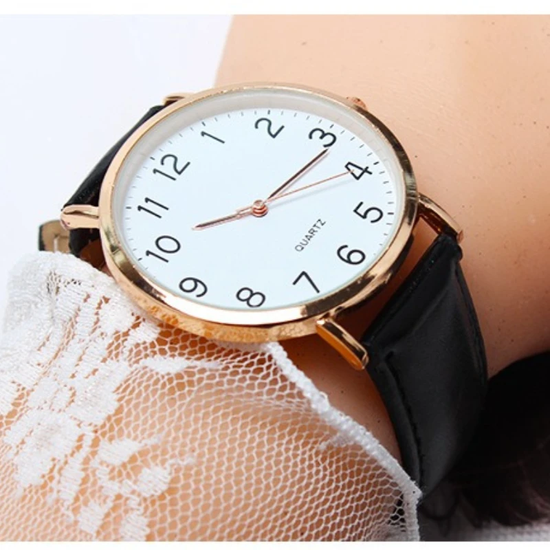 

Кварцевые наручные часы для мужчин и женщин, простые деловые простые модные кожаные наручные часы, повседневные наручные часы Reloj Mujer унисекс