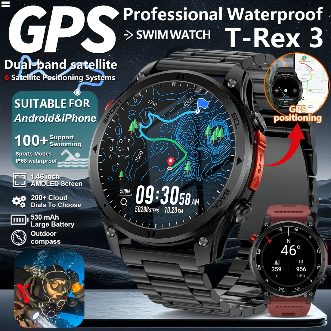 2026New Business GPS Position Smart Watch 1.43