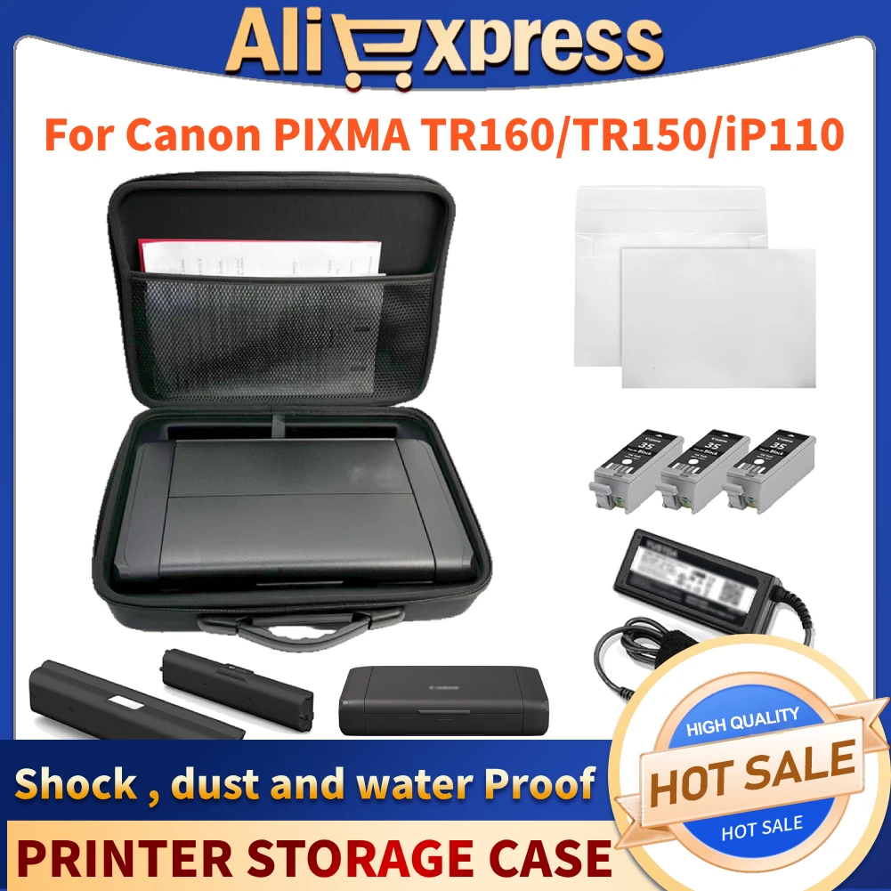 For Canon PIXMA TR160/TR150/iP110 Wireless Printer Case Anti-Scratch Printer Protective Bag Waterproof Small Printer Protect Box