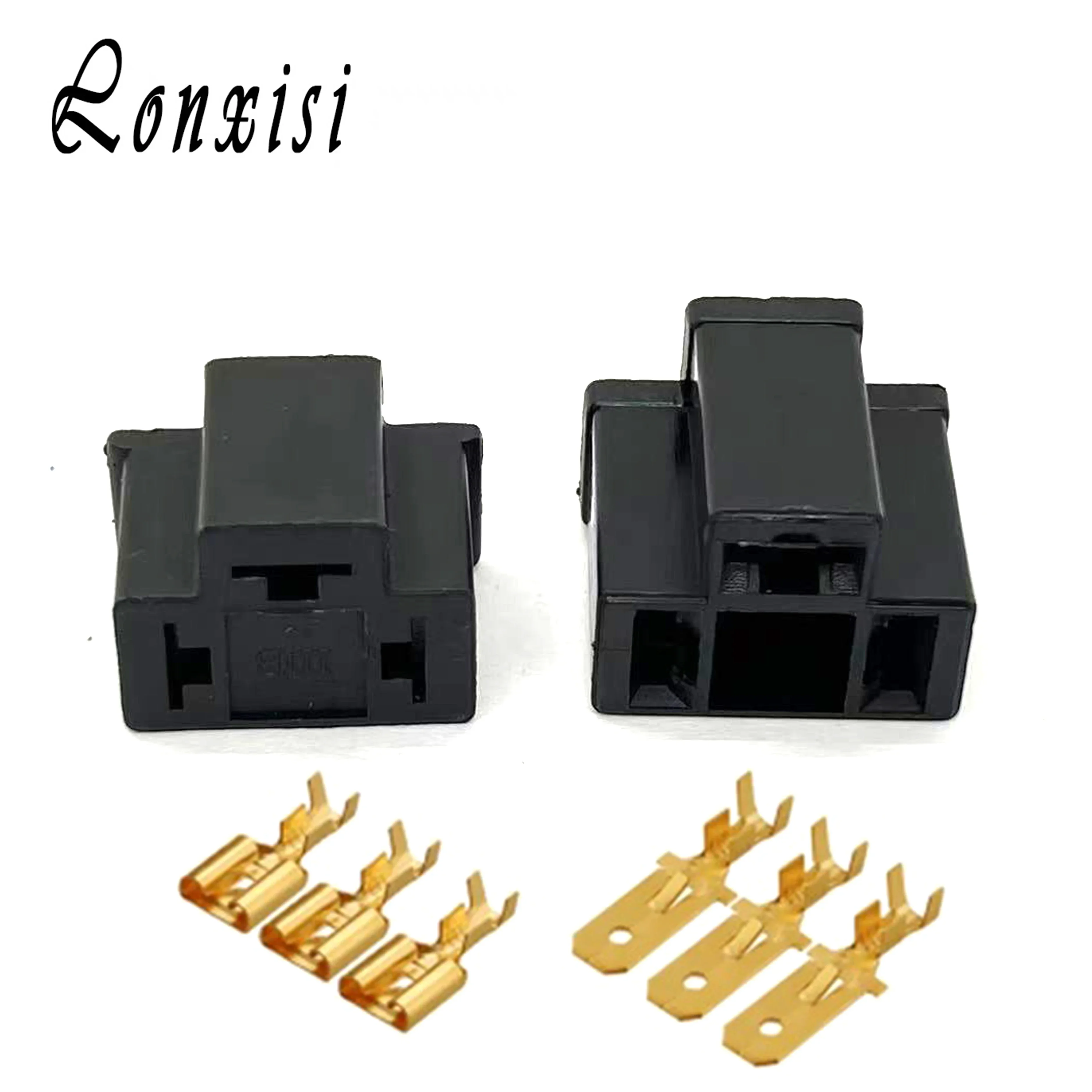 1 ensemble de connecteurs électriques mâles et femelles à 3 broches pour lampe Hernia H4, phare de moto