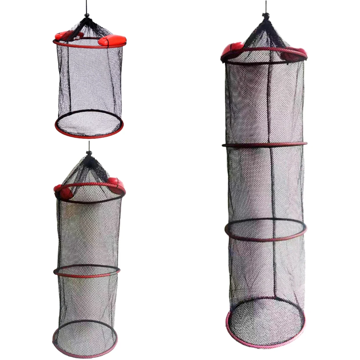 

Floating Fishing Net Thickened Woven Fish Shrimp Basket Portable Mesh Landing Bucket Storage Bag Anti-jump Net Lobster Pocket
