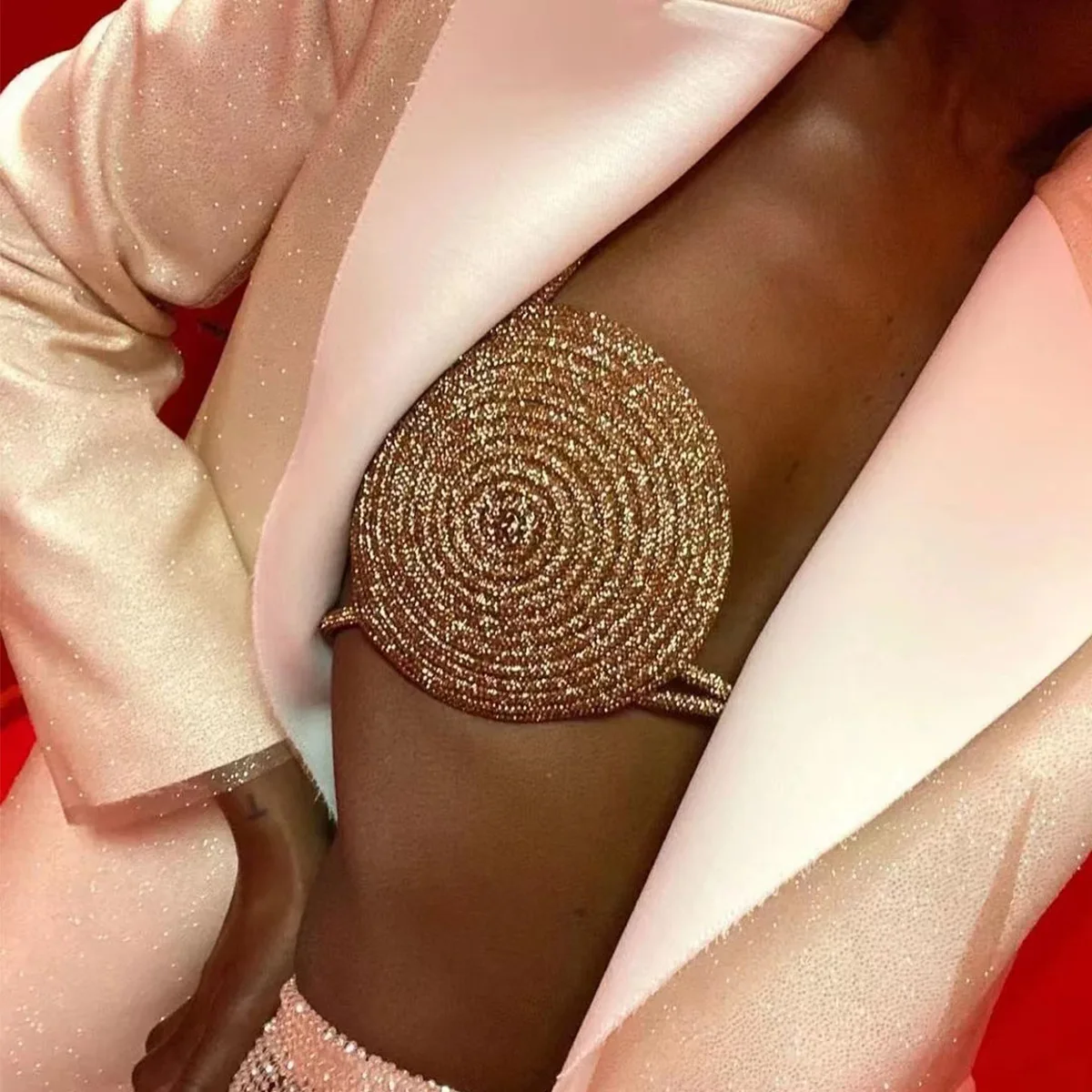 

Модное пикантное нижнее белье, роскошное бикини с камнями, Блестящий Полосатый укороченный топ, бюстгальтер, женский ночной клуб, наряд, аксессуары для платья