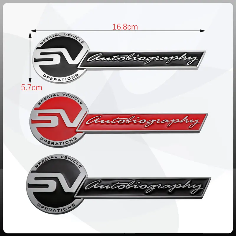 For Land Rover Discovery Evoque Defender Velar Range Rover SVR Emblem Large/Small Metal Car Sticker Grille Badge Decal