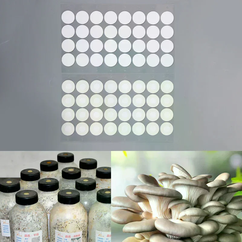 32Pcs Sheet Sterile Synthetic Mesh Filter Stickers 20mm Hydrophobic Breathable Membrane Wide Mouth Jar Seal Patch For Mushroom