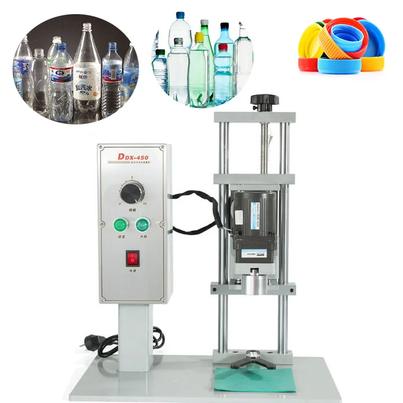 

Automatic Capping Machine for Beverage Mineral Water Bottle Food Bottles Electric Commercial Desktop Cap Screwing Machine