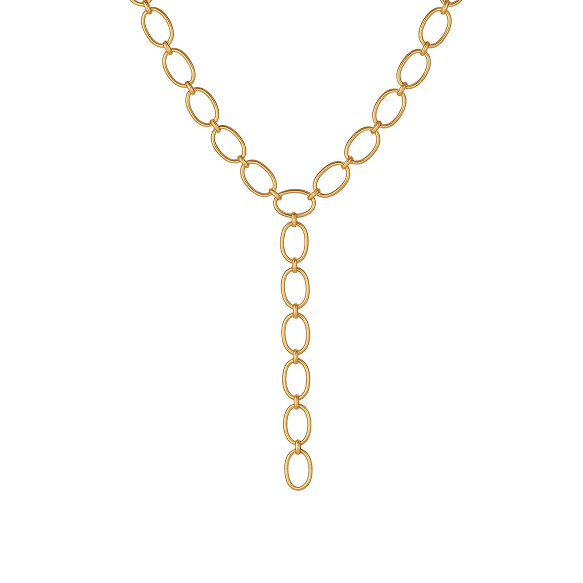 سلسلة على شكل حرف Y قلادات من الفولاذ المقاوم للصدأ للنساء مجوهرات بسيطة من الفولاذ المقاوم للصدأ جديدة في عام 2026 #6