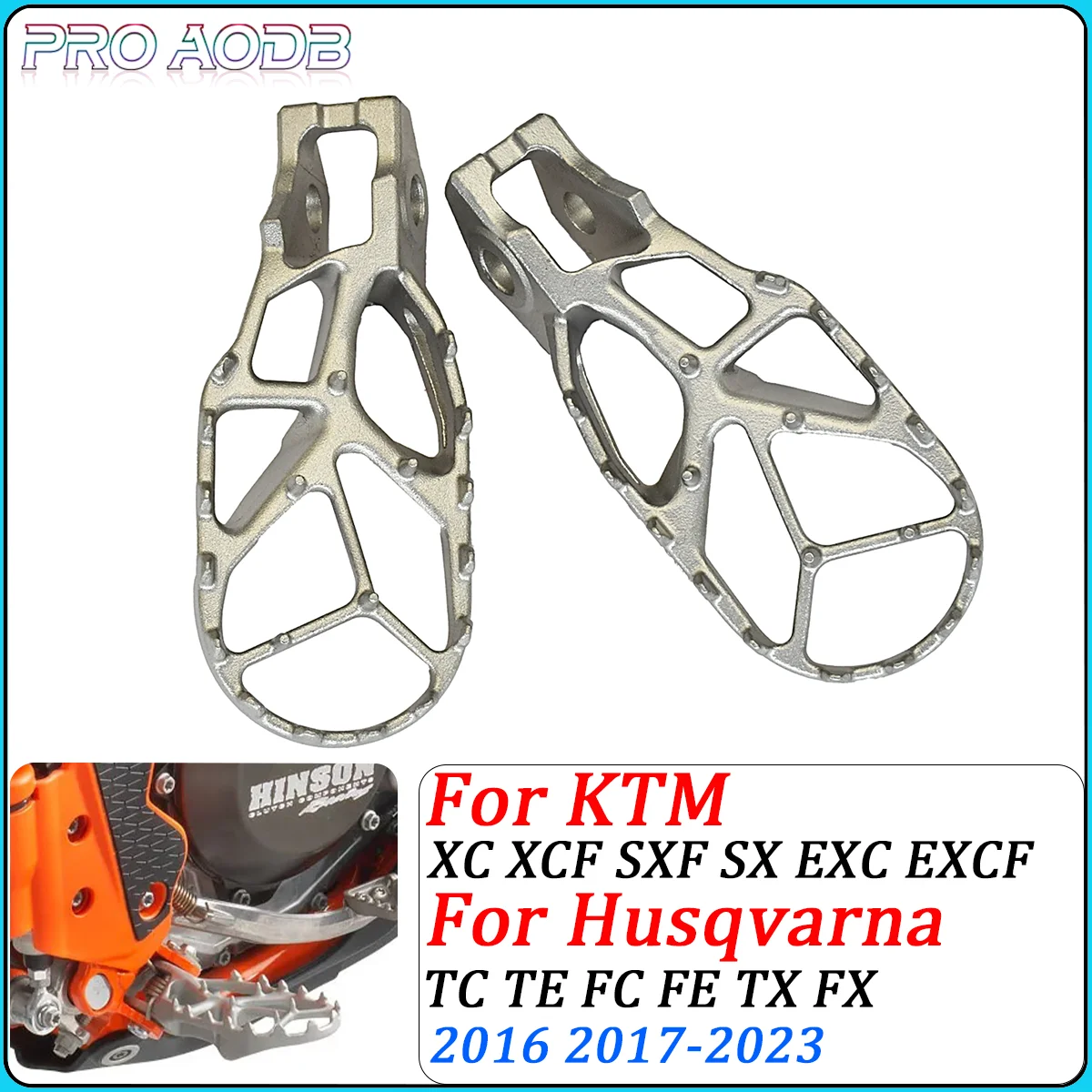 

For KTM EXC EXCF 250 300 XC XCF SX SXF 85 125 150 200 350 450 530 2017-2023 Motorcycle Foot Pegs FootRest Footpegs Rests Pedals