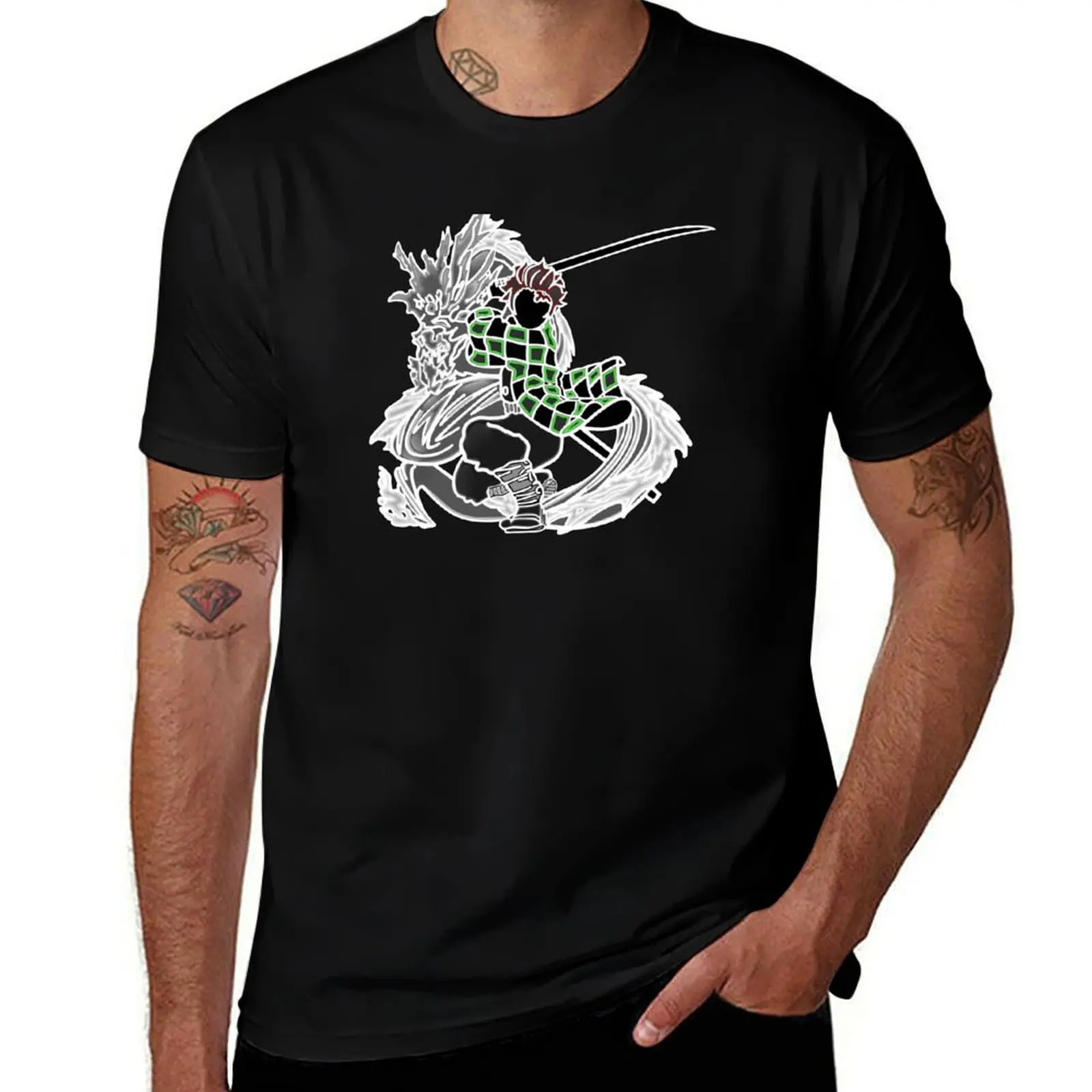 

Black & White Slayer of Demons T-Shirt tshirts personalised man clothes Anime t-shirt quick-drying cotton t shirt men