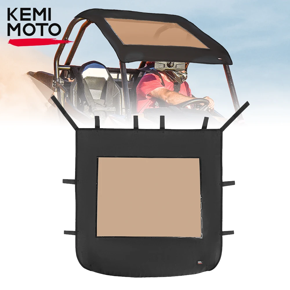 

KEMIMOTO UTV Sunshade Soft Top Canvas Roof Top Tint Waterproof 1680D Compatible with Polaris RZR XP 1000 / Turbo / 900 2014-2023