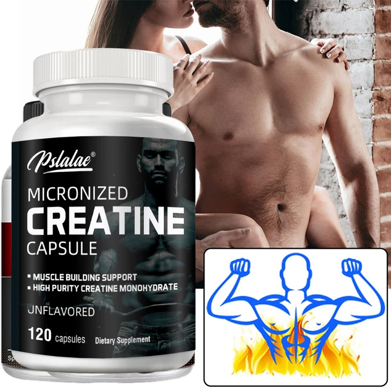 Micronized Creatine Powder (5000 Mg) Creatine Monohydrate Powder, Unflavored, Ketogenic Friendly, Non-GMO 120 Capsules