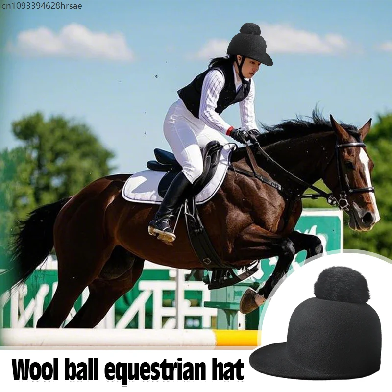 

Winter Woolen Ball Lady Knight Equestrian Hat Top Hat Lady Autumn Fashion Knight Wool Felt Fedoras Military Hat