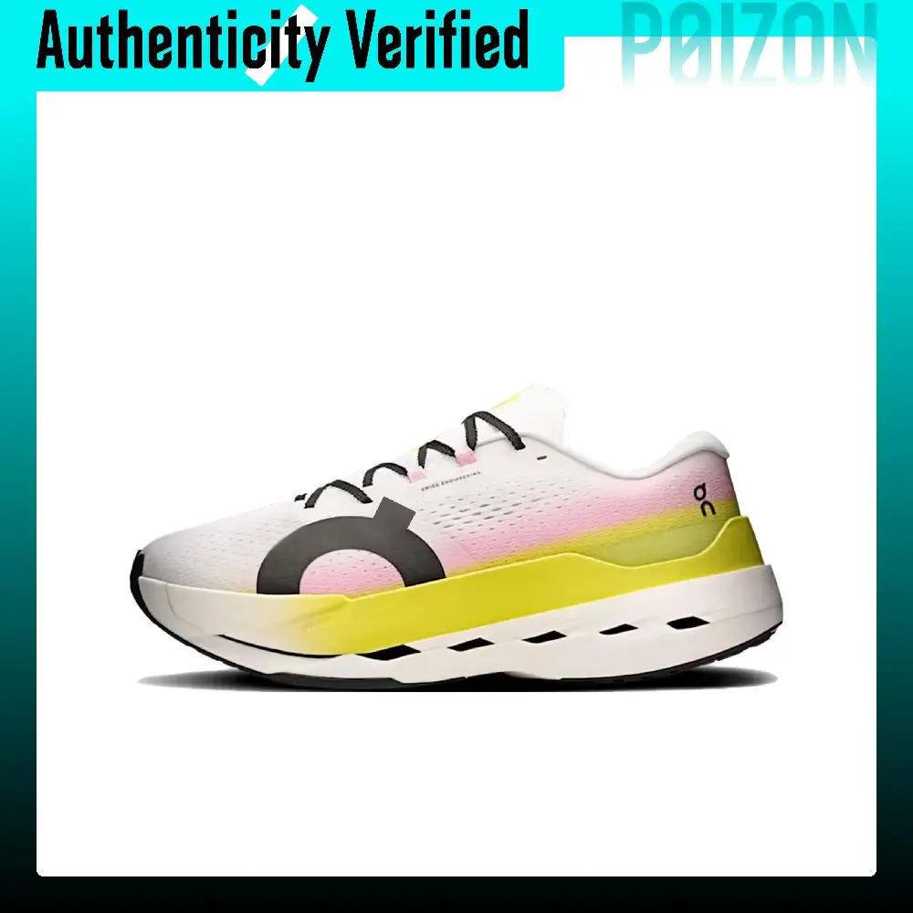 On Cloudboom Max Running Shoes Women's White Yellow Pink 3WF30184229