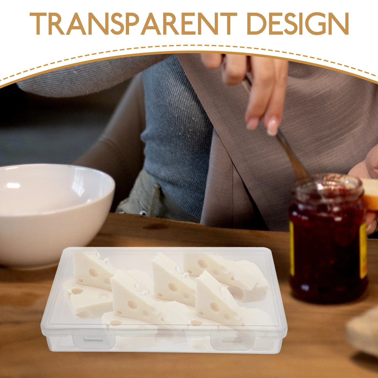 

Butter Dish Cheese Storage Container Small Reusable Butter Keeper Flip Cover Fridge Storage Cheese Slice Holder